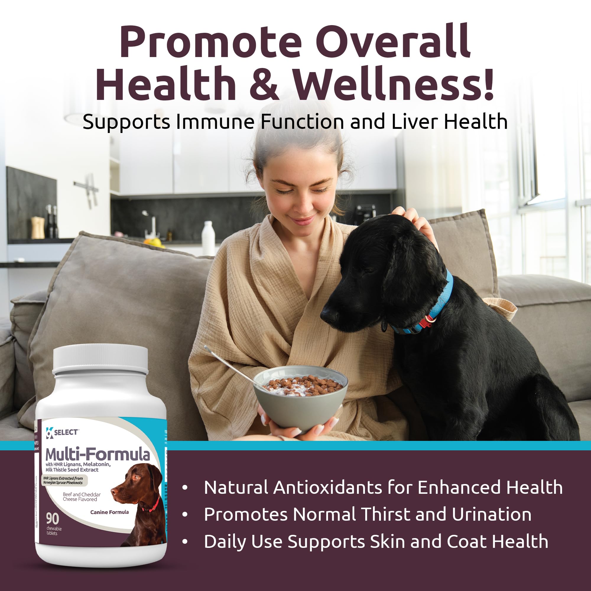 Foto 4 pulgar | Dog Vitamins K9 Select, Fórmula Múltiple Para Perros Grandes, 90 Comprimidos - Venta Internacional.
