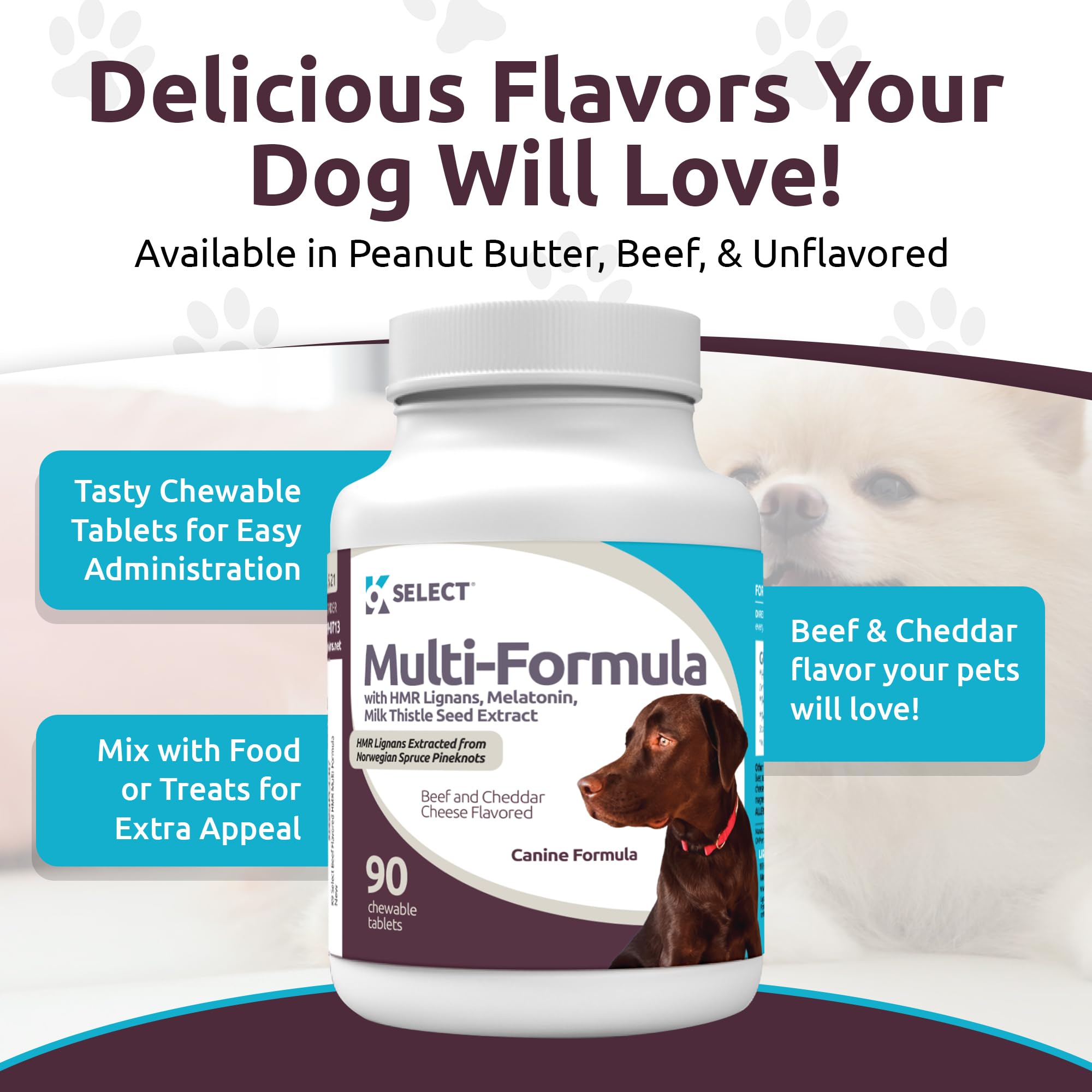 Foto 5 pulgar | Dog Vitamins K9 Select, Fórmula Múltiple Para Perros Grandes, 90 Comprimidos - Venta Internacional.
