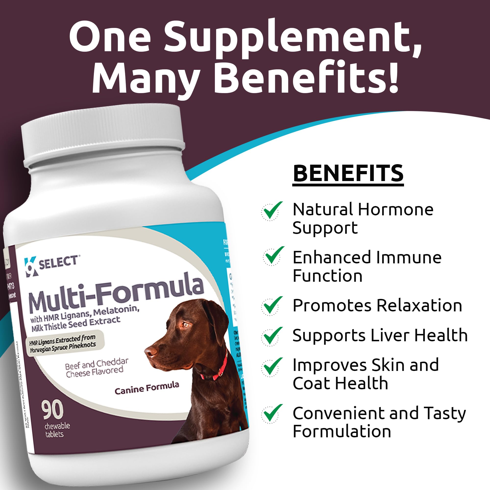 Foto 6 pulgar | Dog Vitamins K9 Select, Fórmula Múltiple Para Perros Grandes, 90 Comprimidos - Venta Internacional.