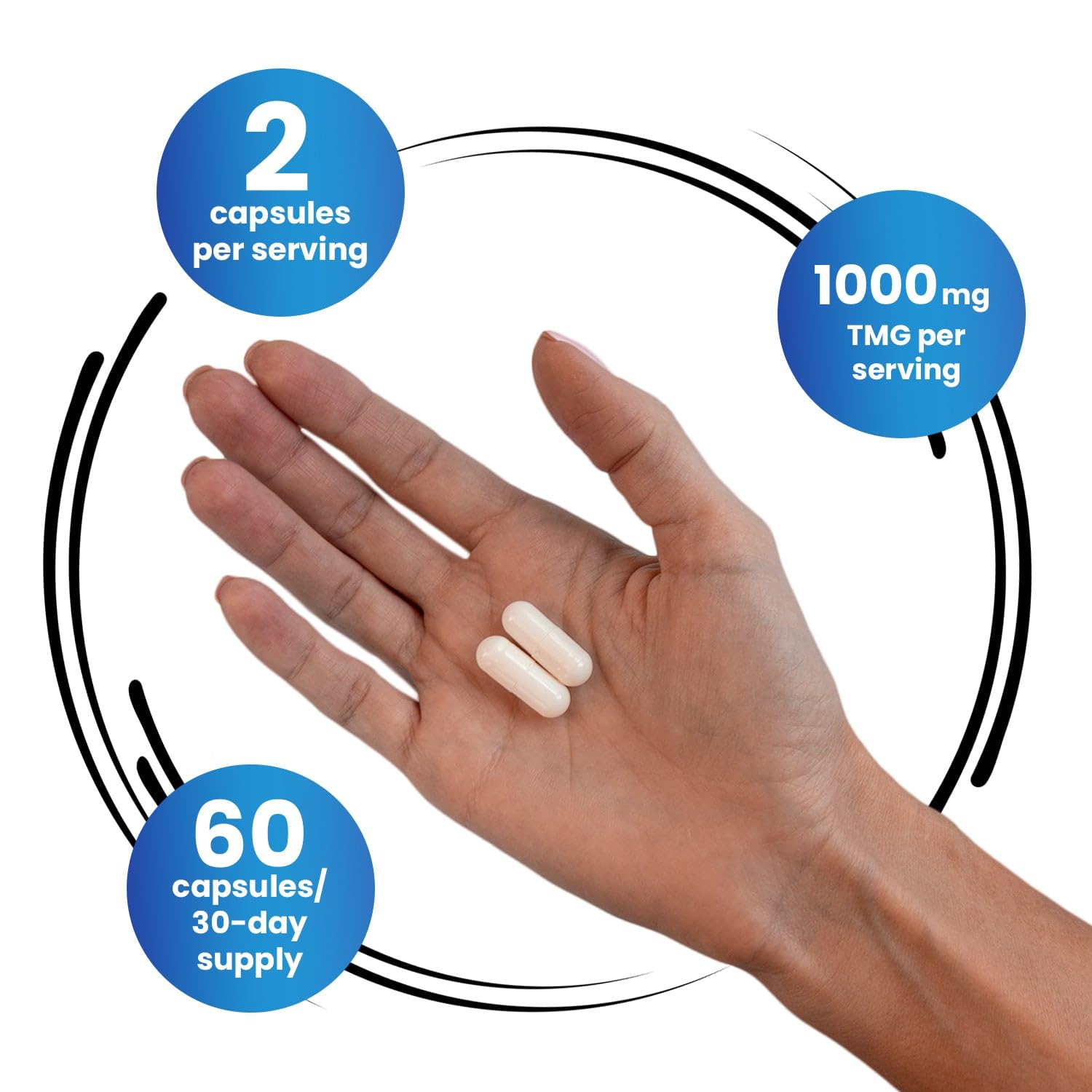 Foto 6 pulgar | Suplemento Genex Tmg 1000 Mg De Betaína Anhidra 120 Cápsulas - Venta Internacional.