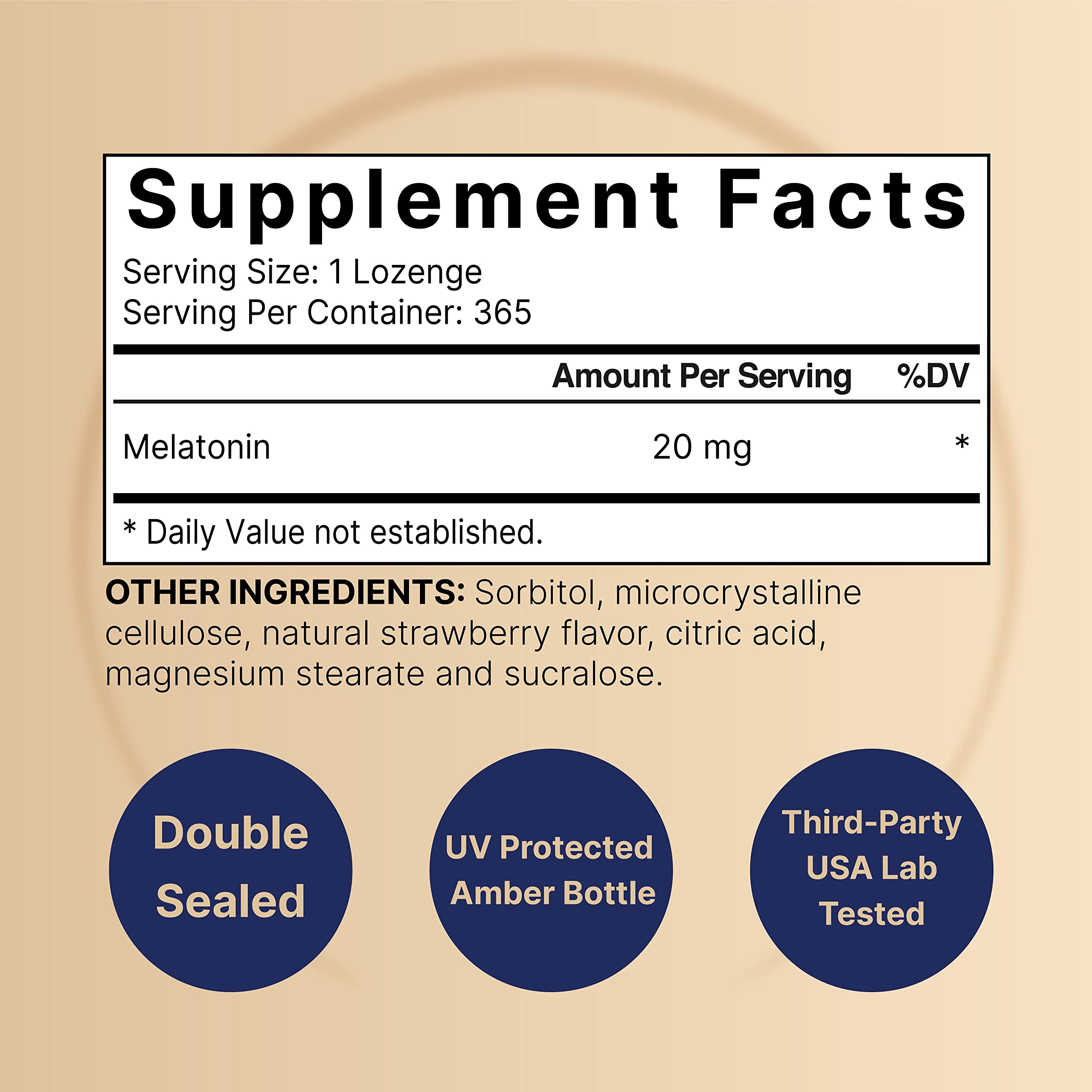 Foto 3 | Suplemento Naturebell Melatonina 20 Mg 365 Comprimidos - Venta Internacional.