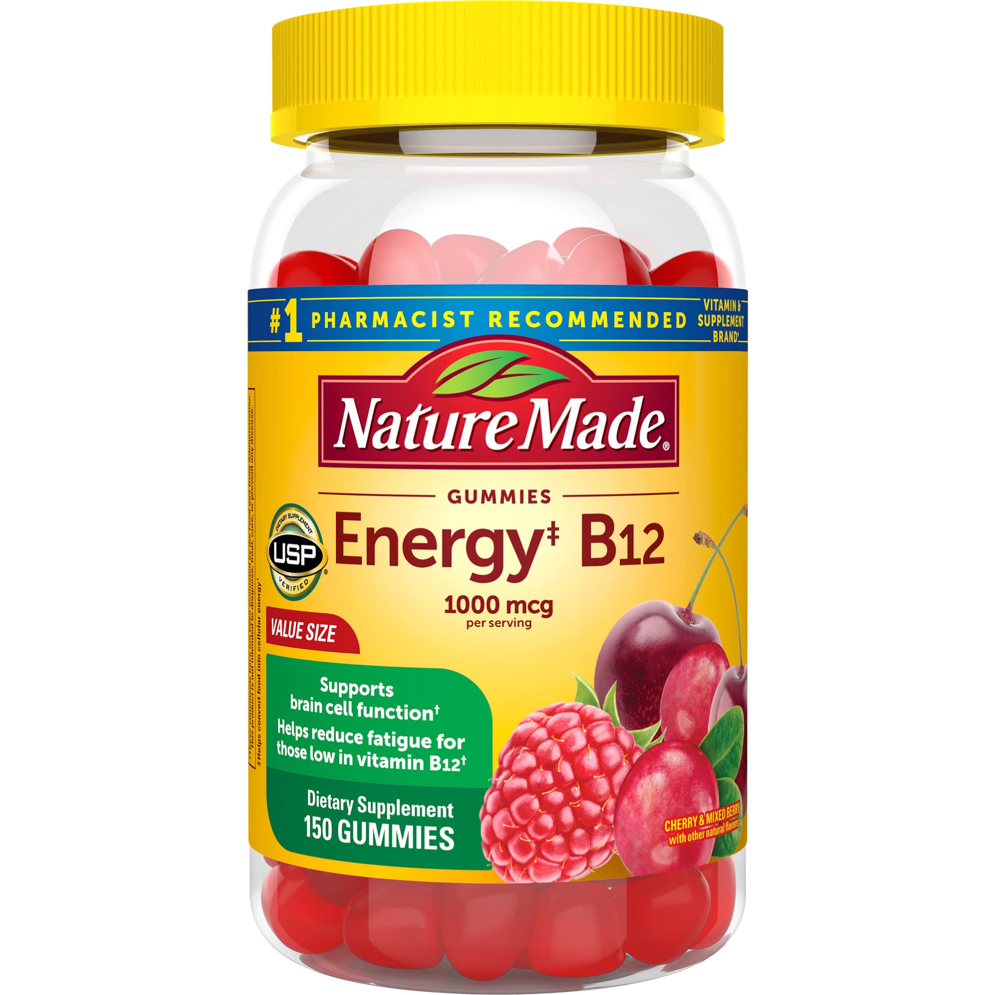 Foto 2 pulgar | Suplemento Nature Made Energy B12 1000 Mcg 150 Gomitas - Venta Internacional.