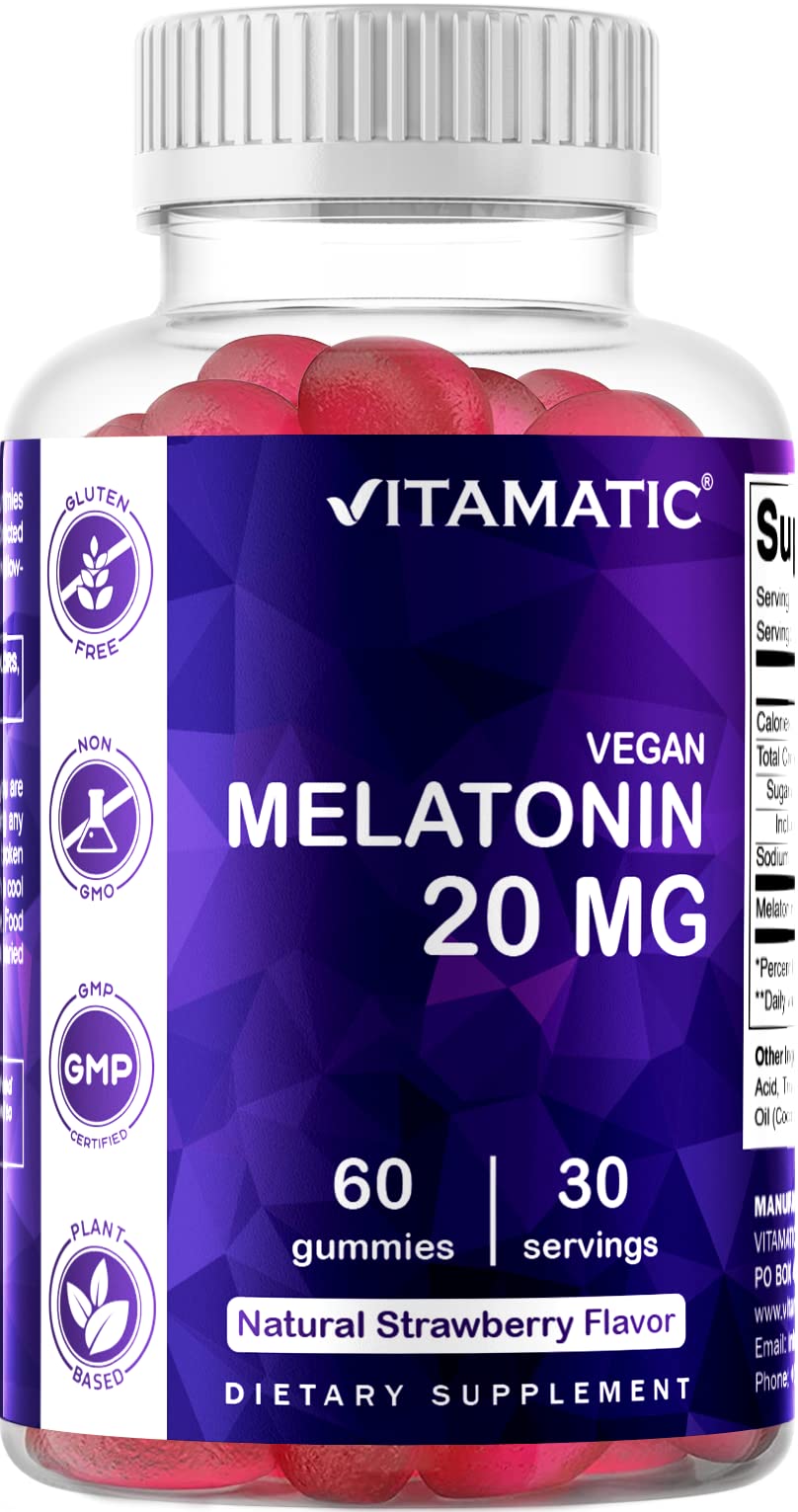 Foto 2 pulgar | Suplemento Vitamínico De Melatonina En Gomitas De 20 Mg Para 30 Porciones - Venta Internacional.