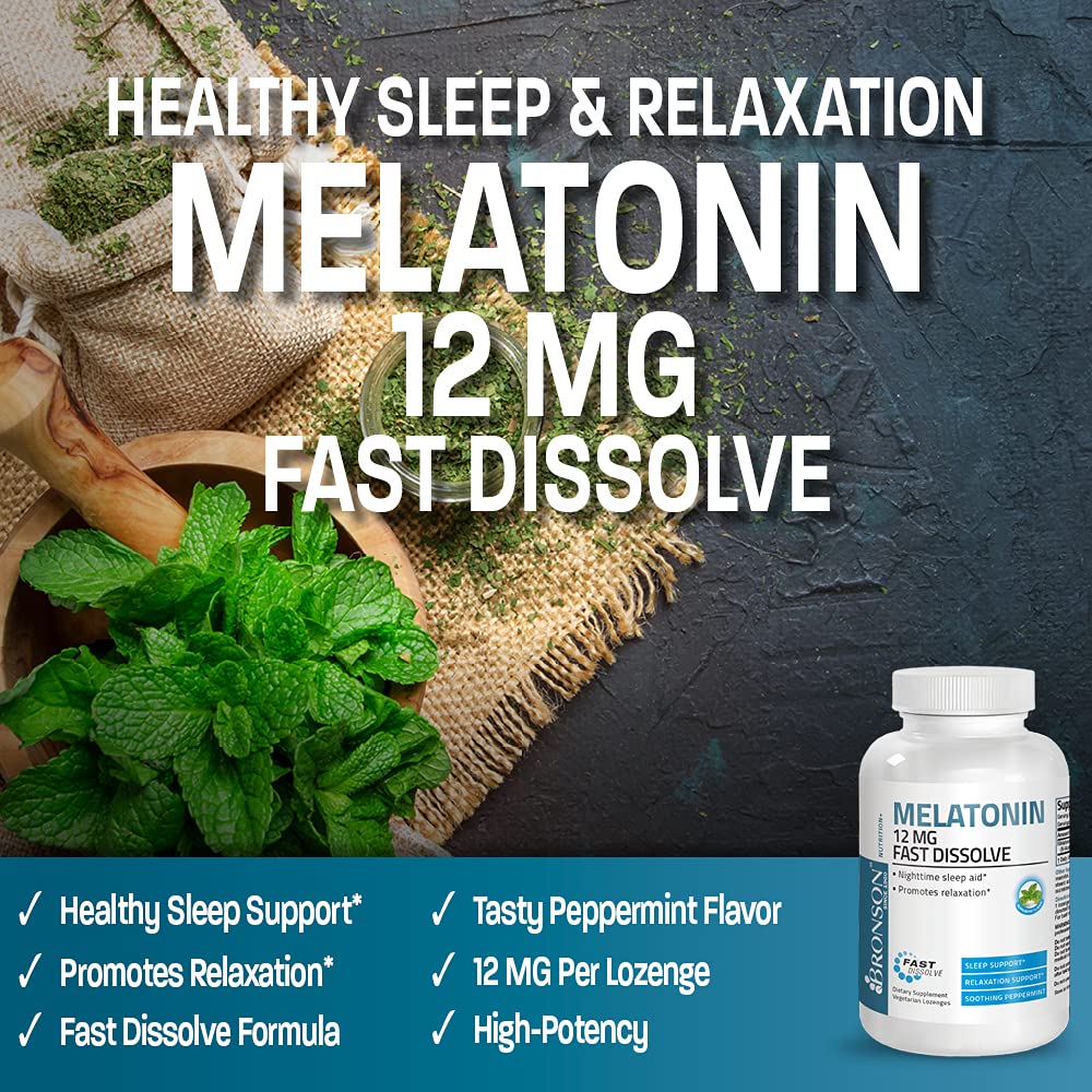 Foto 4 pulgar | Suplemento Bronson Melatonin De 12 Mg De Disolución Rápida, 360 Pastillas - Venta Internacional.