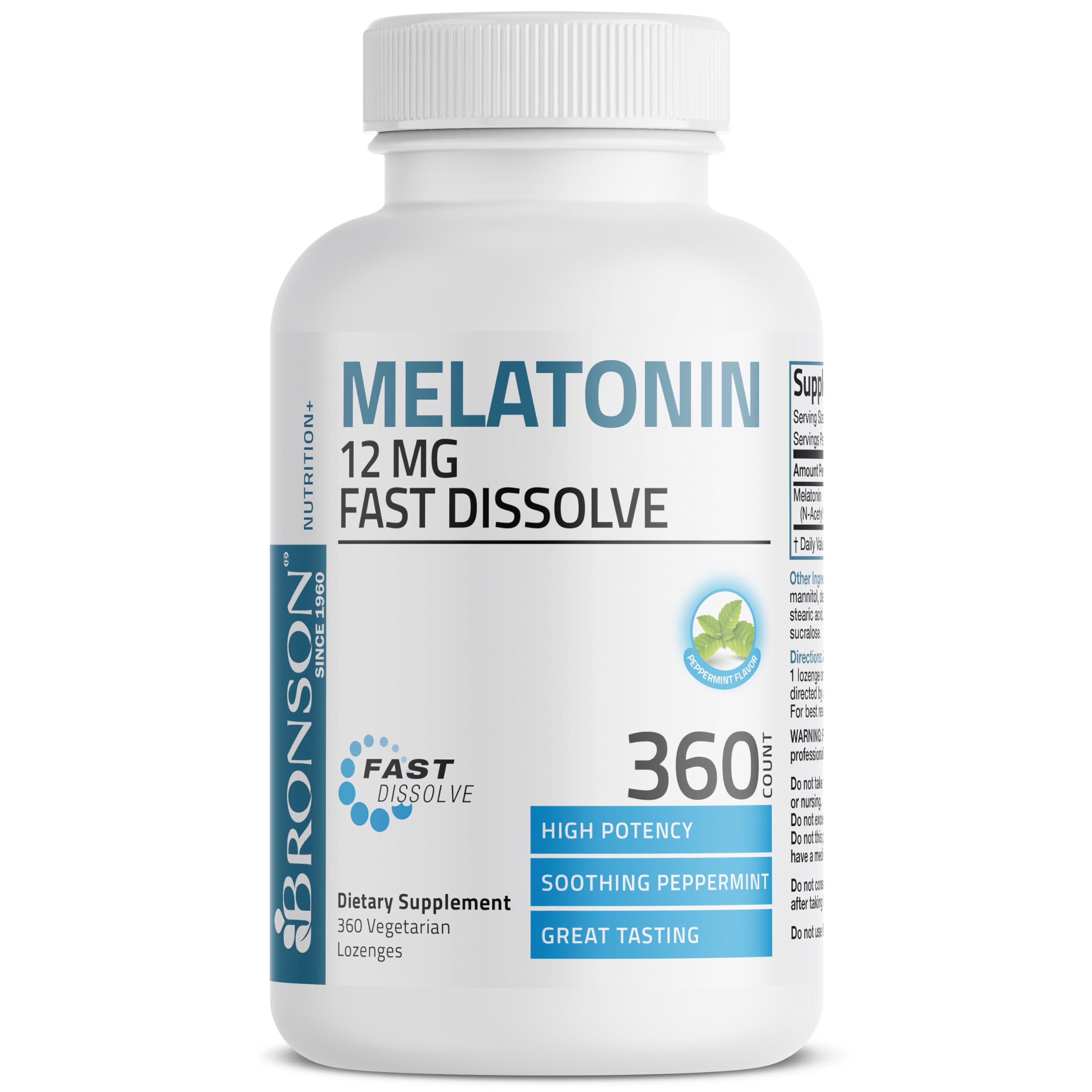 Foto 5 | Suplemento Bronson Melatonin De 12 Mg De Disolución Rápida, 360 Pastillas - Venta Internacional.