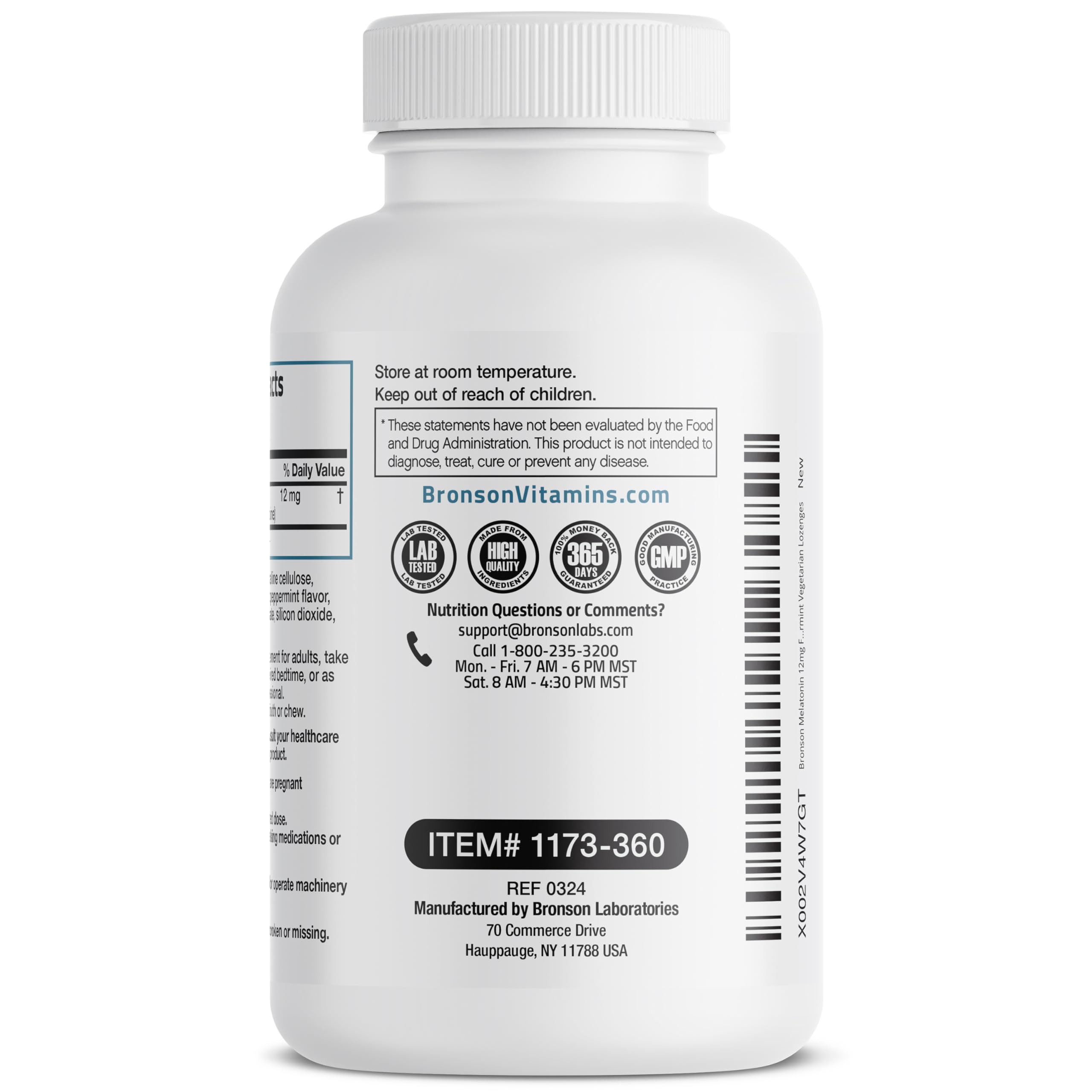 Foto 7 | Suplemento Bronson Melatonin De 12 Mg De Disolución Rápida, 360 Pastillas - Venta Internacional.