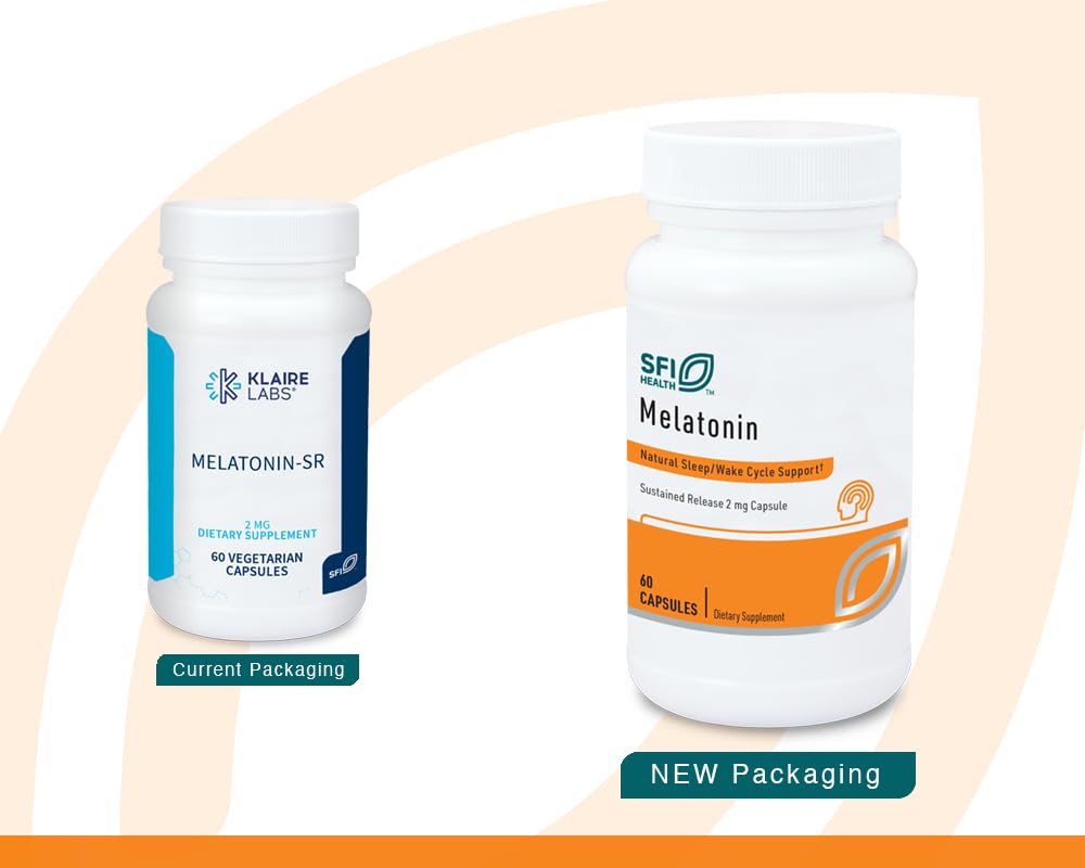 Foto 2 | Suplemento Klaire Labs Melatonin-sr 2 Mg Para Ayudar A Dormir, 60 Cápsulas - Venta Internacional.