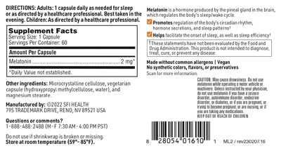 Foto 4 | Suplemento Klaire Labs Melatonin-sr 2 Mg Para Ayudar A Dormir, 60 Cápsulas - Venta Internacional.