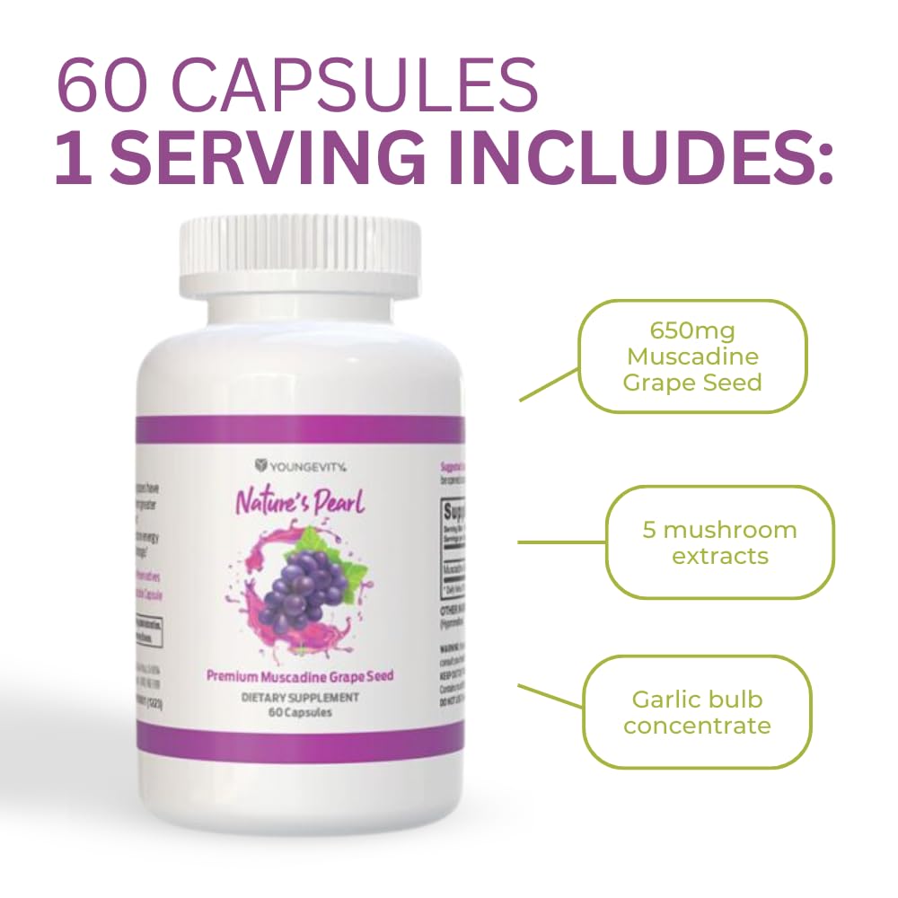 Foto 5 pulgar | Suplemento Youngevity Premium De Semillas De Uva Muscadine 650 Mg - Venta Internacional.