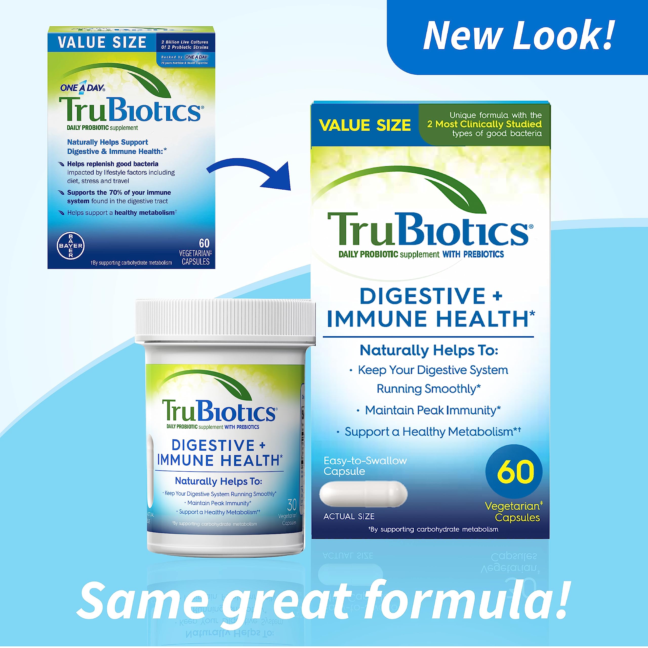 Foto 3 pulgar | Suplemento Trubiotics Probiotics Digestive & Immune 60 Cápsulas - Venta Internacional.