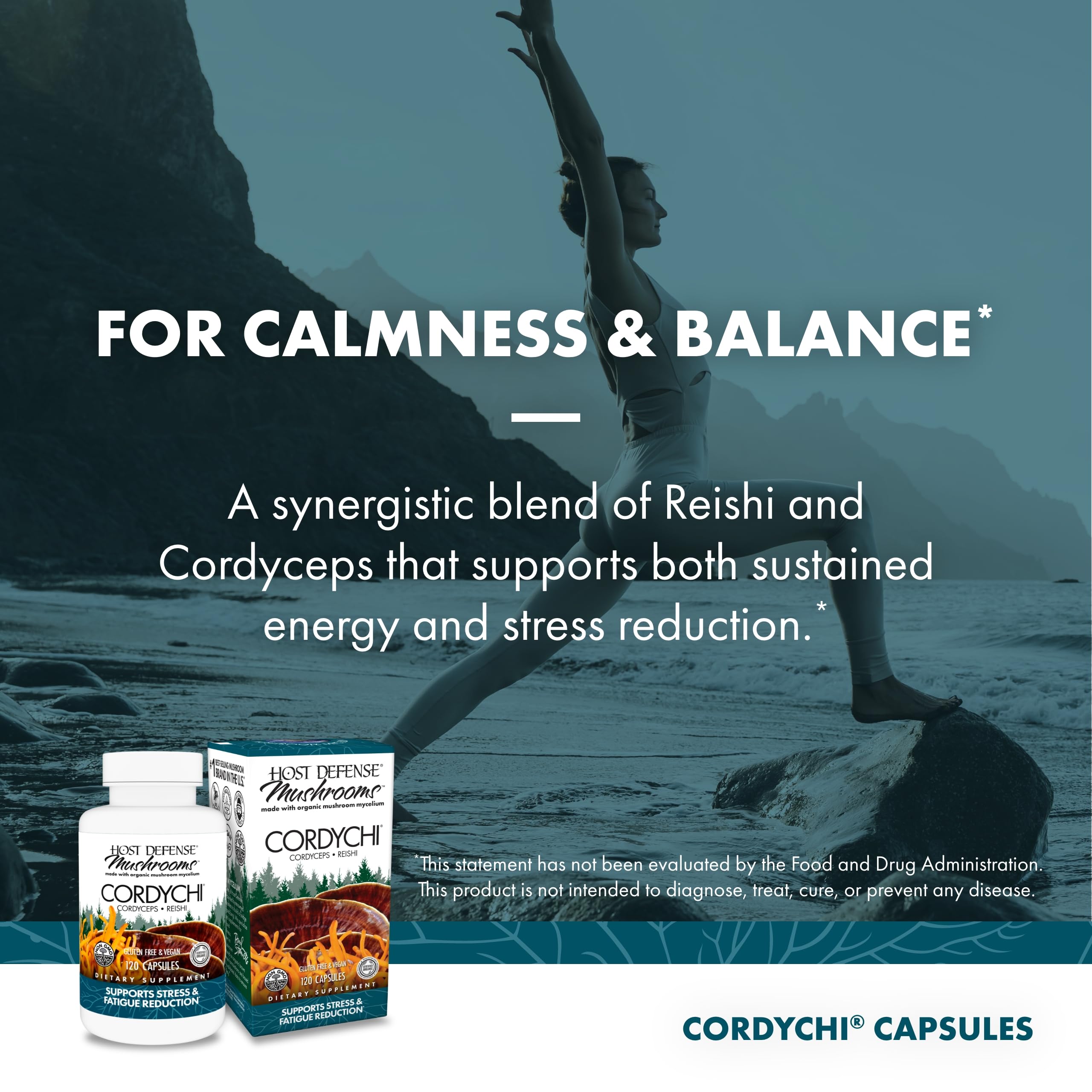 Foto 4 pulgar | Cápsulas Supplement Host Defense Cordychi 120 Cápsulas - Venta Internacional.