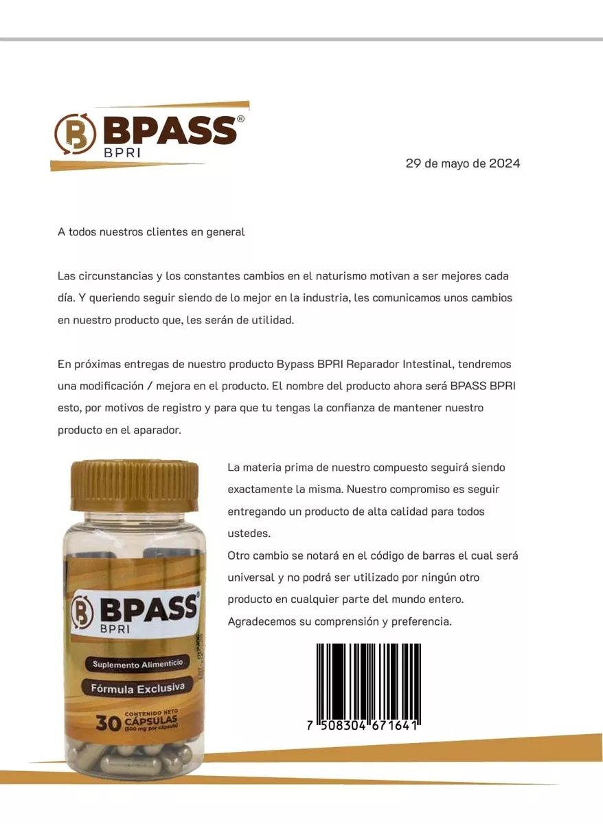 Foto 4 pulgar | Bypass Bpri Duo 30 Capsulas C/u Inhibidor Apetito