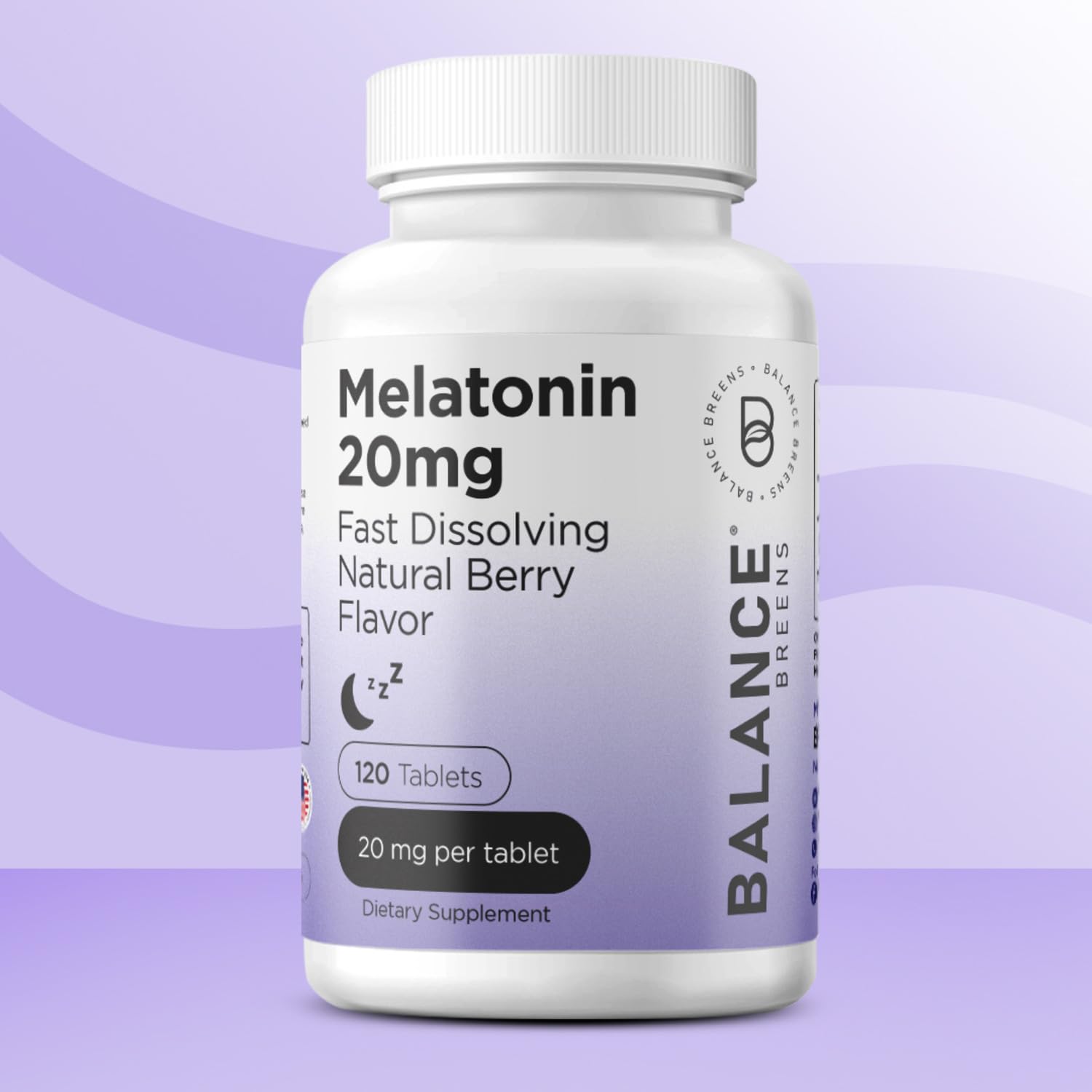 Foto 3 pulgar | Sleep Aid Balancebreens Melatonina 20 Mg 120 Comprimidos - Venta Internacional.