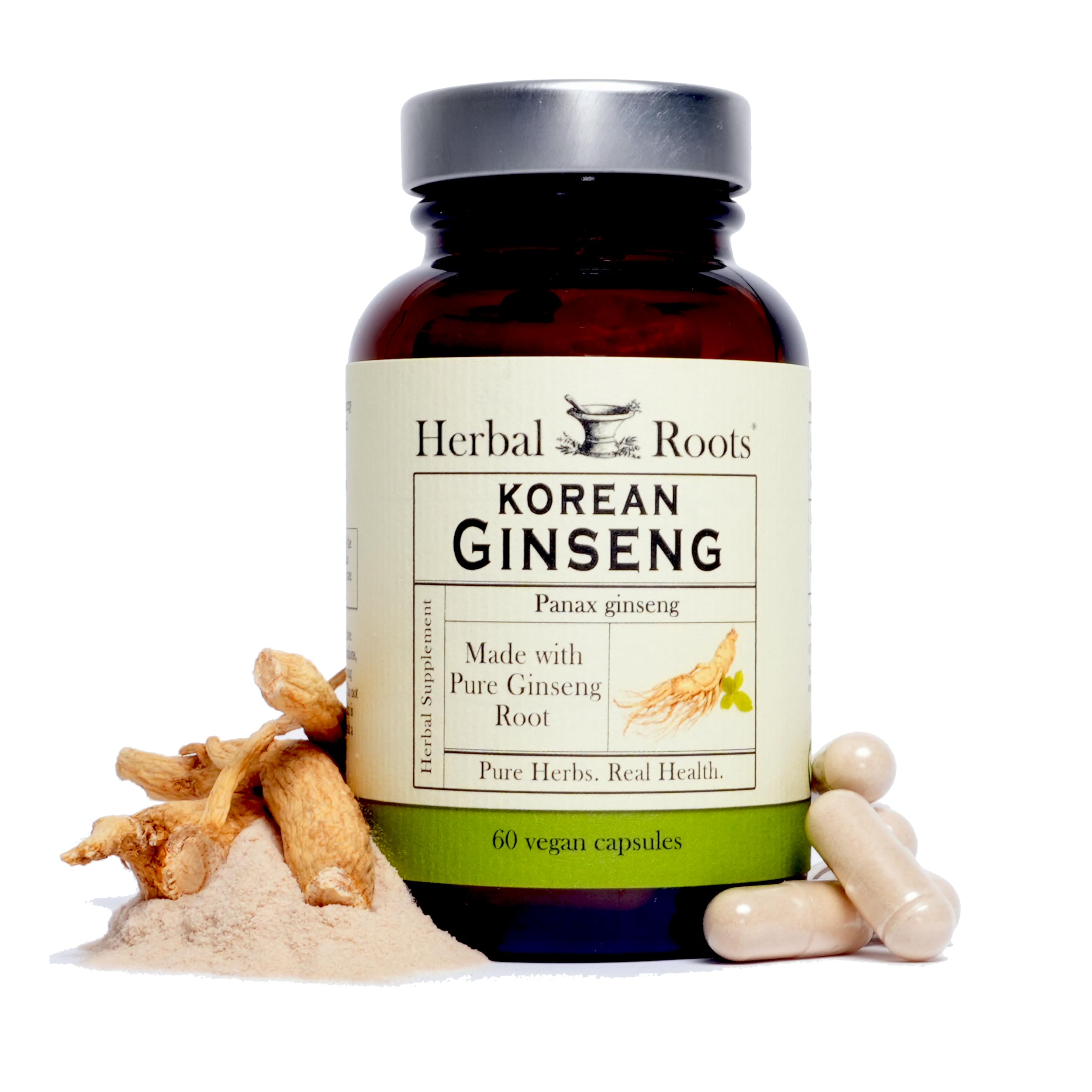 Suplemento Herbal Roots Panax Ginseng 1000 Mg 60 Cápsulas - Venta Internacional.