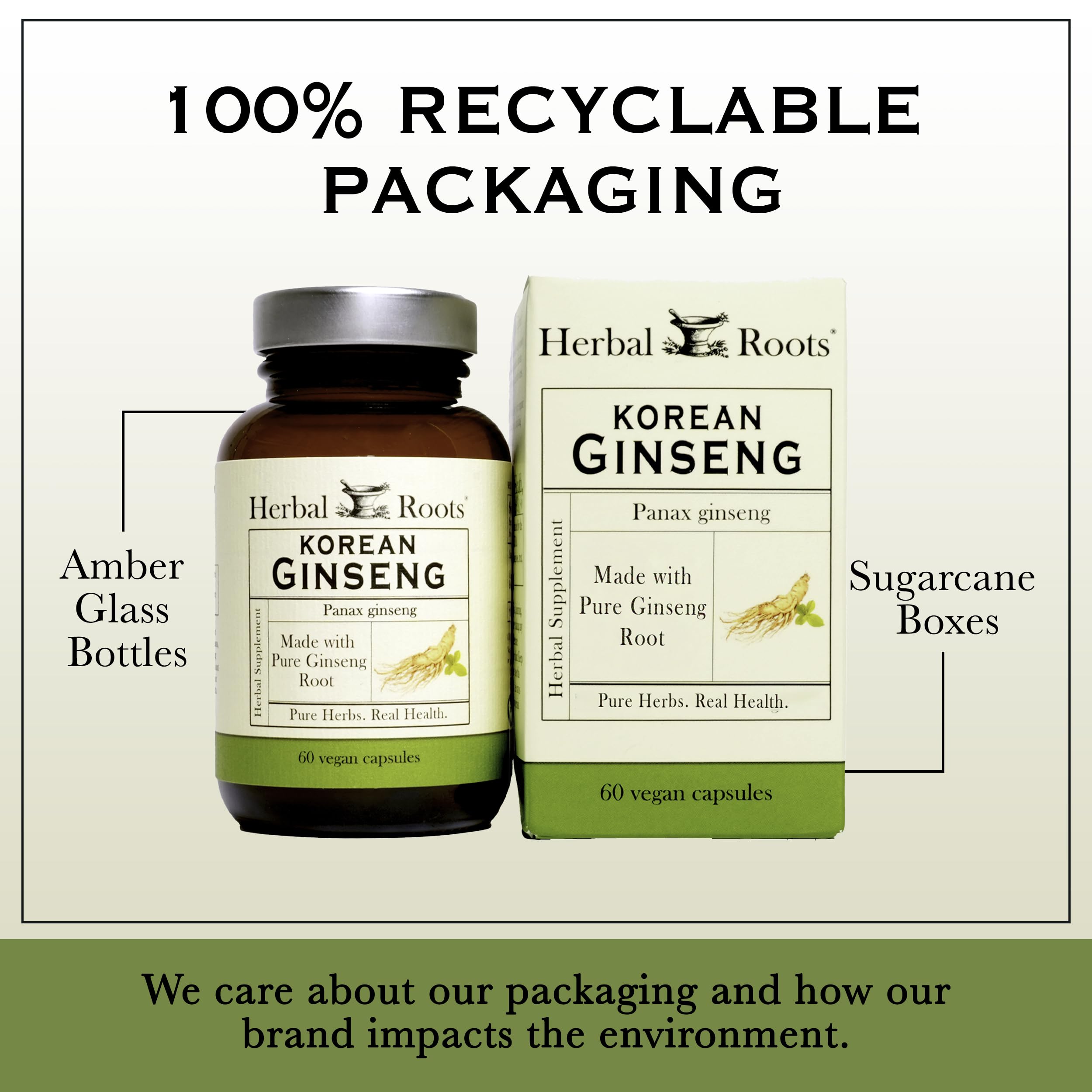 Foto 4 | Suplemento Herbal Roots Panax Ginseng 1000 Mg 60 Cápsulas - Venta Internacional.