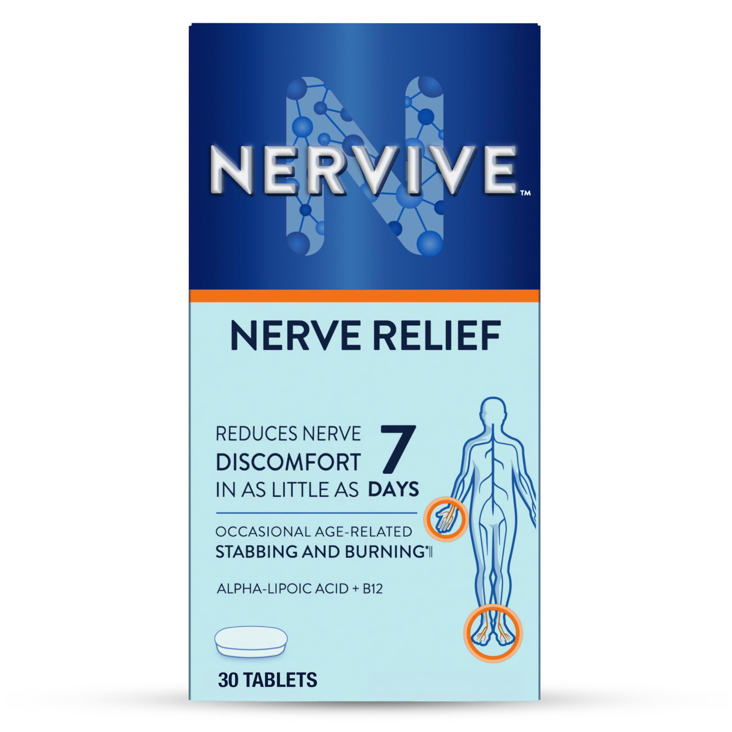 Foto 2 pulgar | Suplemento Para Aliviar Los Nervios Nervive Nerve Relief 30 Comprimidos - Venta Internacional.