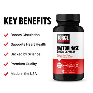 Foto 2 | Suplemento Force Factor Nattokinase 2000 Fu Heart Health 90 Cápsulas - Venta Internacional