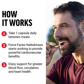 Foto 4 | Suplemento Force Factor Nattokinase 2000 Fu Heart Health 90 Cápsulas - Venta Internacional