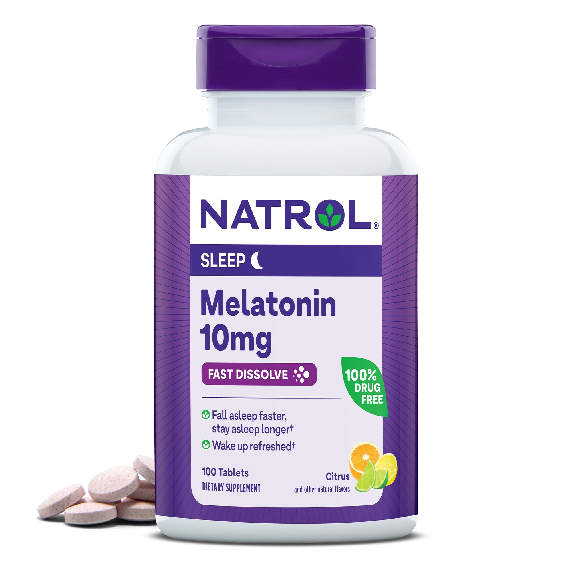 Foto 2 pulgar | Suplemento Natrol Fast Dissolve Melatonin 10 mg 100 Comprimidos - Venta Internacional