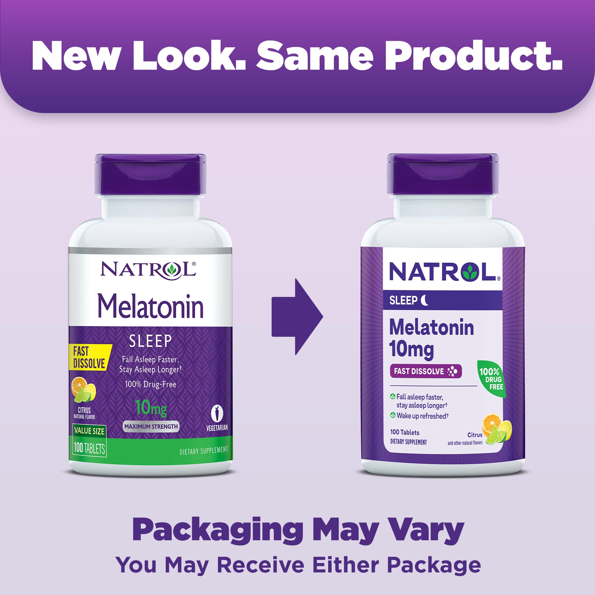 Foto 3 pulgar | Suplemento Natrol Fast Dissolve Melatonin 10 mg 100 Comprimidos - Venta Internacional