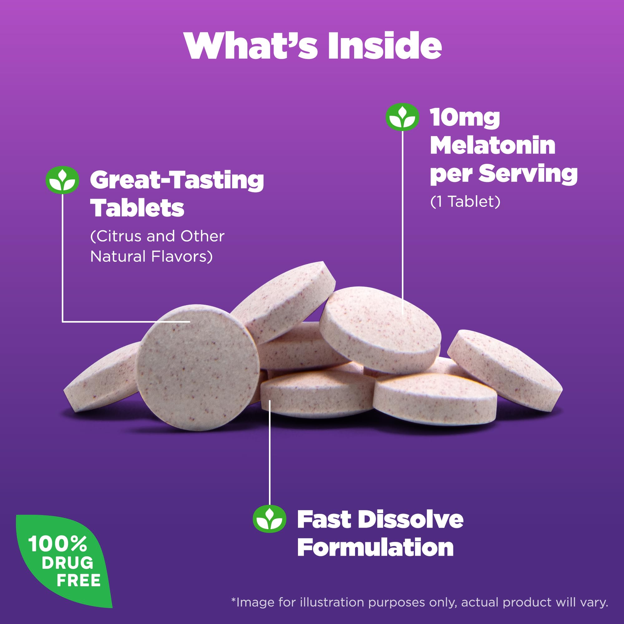 Foto 4 pulgar | Suplemento Natrol Fast Dissolve Melatonin 10 mg 100 Comprimidos - Venta Internacional