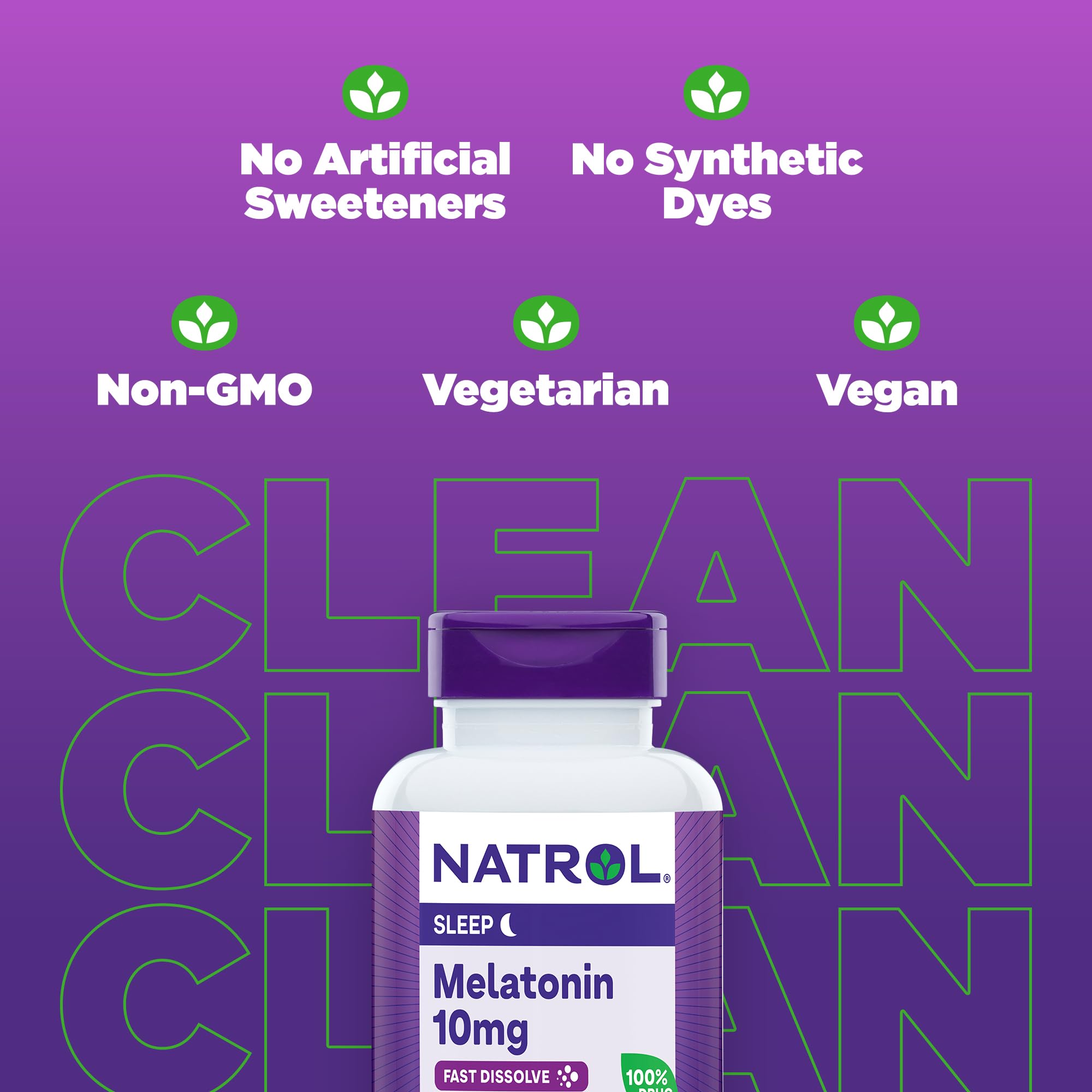 Foto 6 pulgar | Suplemento Natrol Fast Dissolve Melatonin 10 mg 100 Comprimidos - Venta Internacional