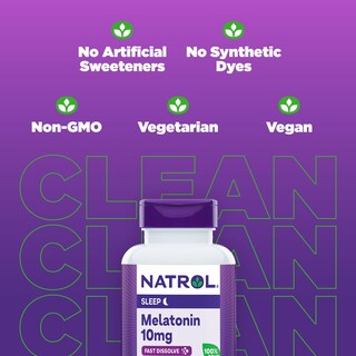 Foto 5 | Suplemento Natrol Fast Dissolve Melatonin 10 mg 100 Comprimidos - Venta Internacional
