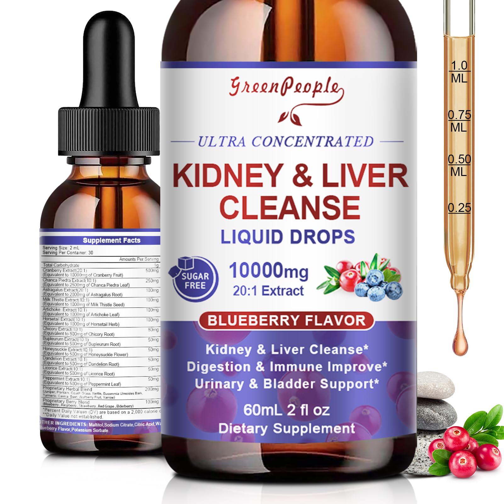 Foto 2 pulgar | Suplemento GreenPeople Kidney Cleanse Detox & Repair 60 ml - Venta Internacional