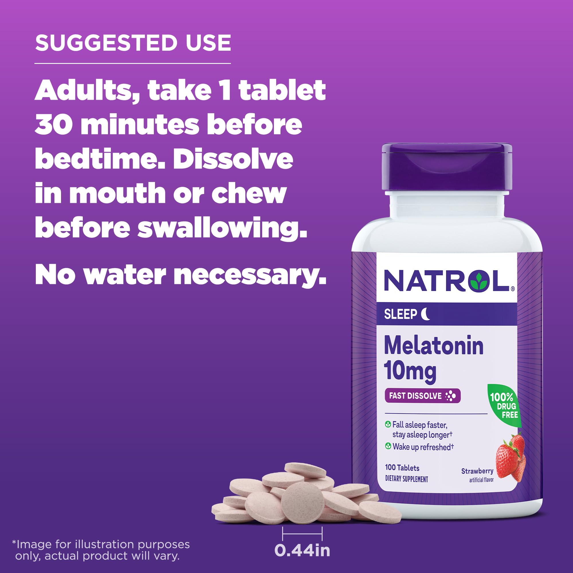 Foto 8 pulgar | Sleep Aid Natrol Sleep Melatonina 10 mg 100 Comprimidos - Venta Internacional