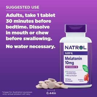 Foto 7 | Sleep Aid Natrol Sleep Melatonina 10 mg 100 Comprimidos - Venta Internacional
