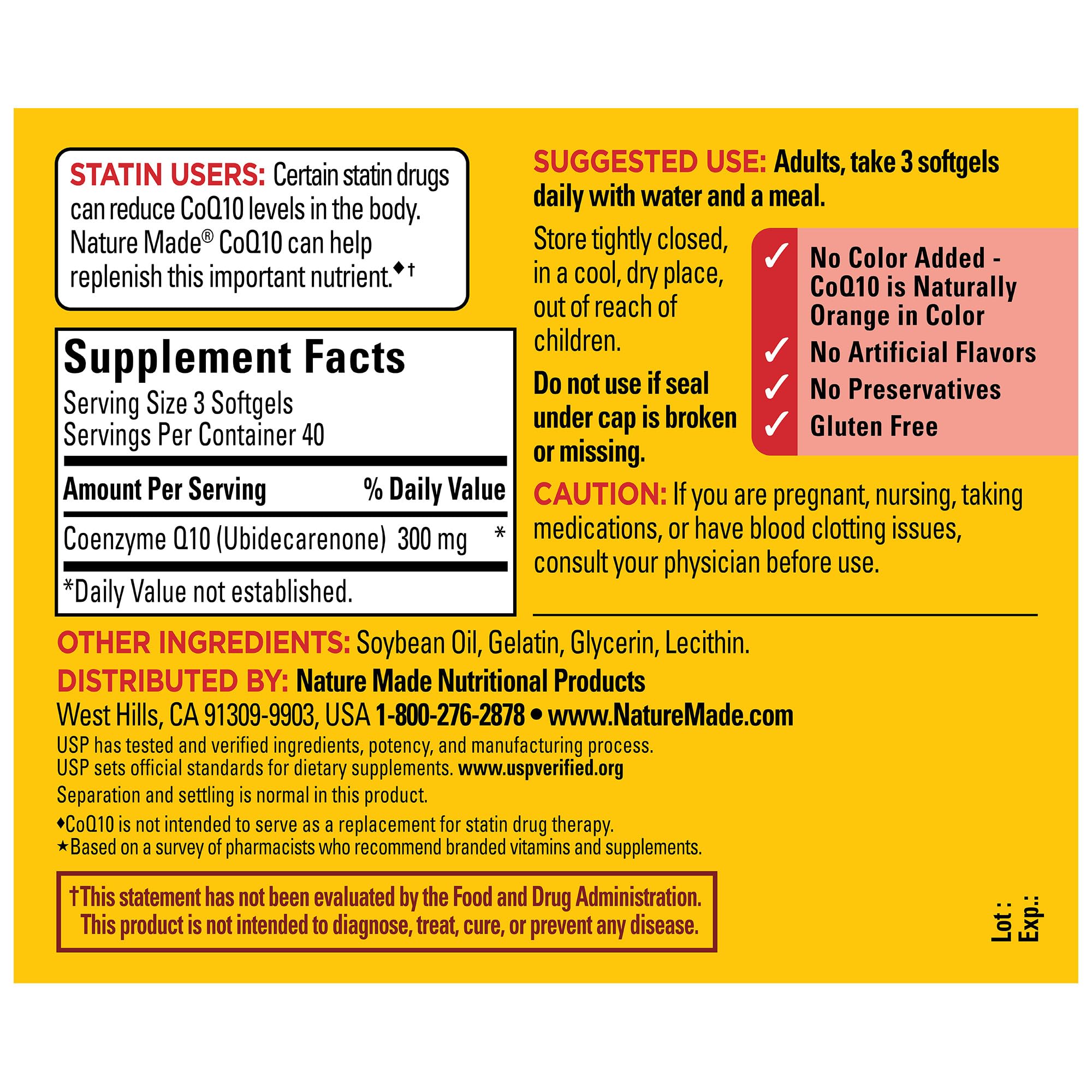 Foto 6 pulgar | Suplemento Nature Made Coq10 300 Mg 120 Cápsulas Blandas - Venta Internacional