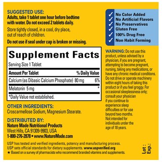 Foto 5 | Melatonina Sleep Aid Nature Made 5 mg 300 Comprimidos - Venta Internacional