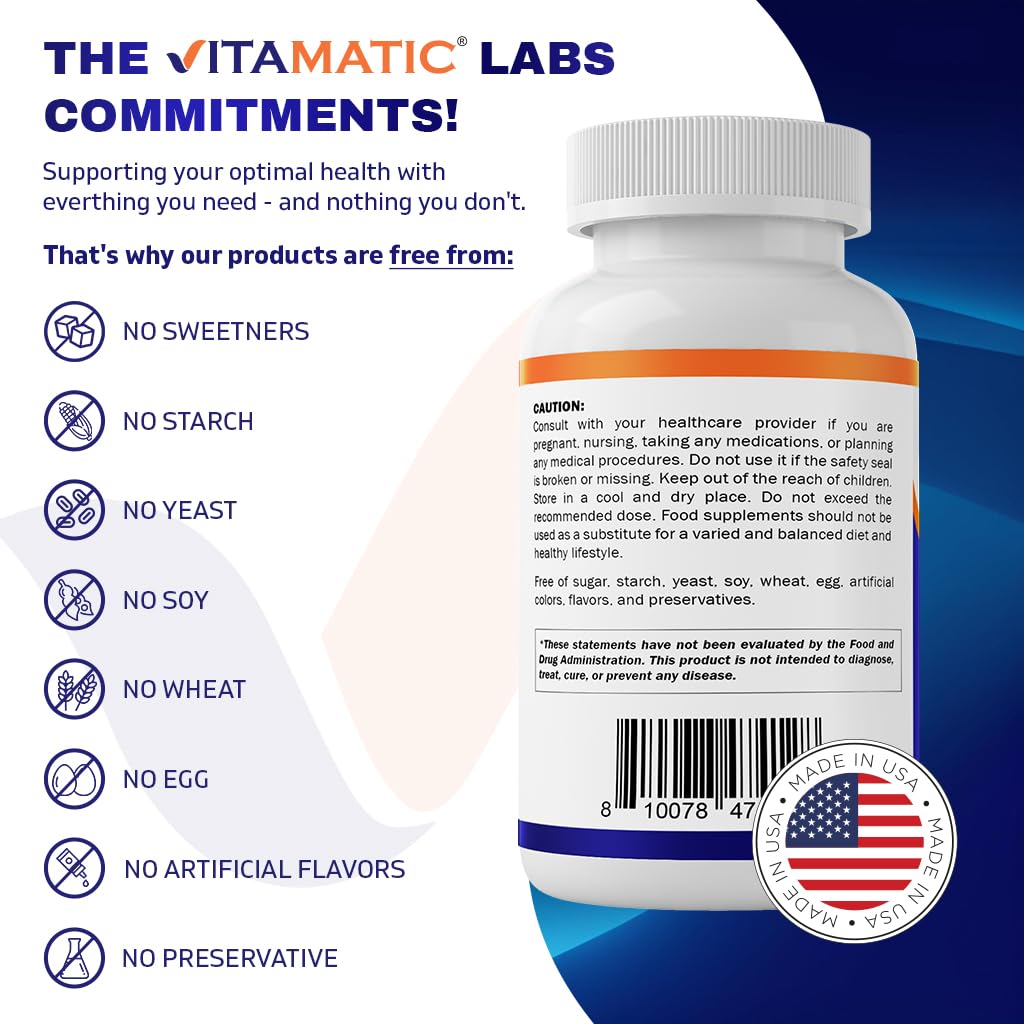 Foto 4 pulgar | Suplementos Vitamatic Tmg 1000 Mg Trimetilglicina 120 Comprimidos - Venta Internacional