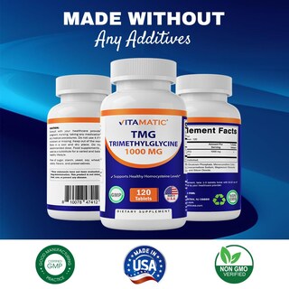 Foto 5 | Suplementos Vitamatic Tmg 1000 Mg Trimetilglicina 120 Comprimidos - Venta Internacional