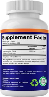 Foto 7 | Suplementos Vitamatic Tmg 1000 Mg Trimetilglicina 120 Comprimidos - Venta Internacional