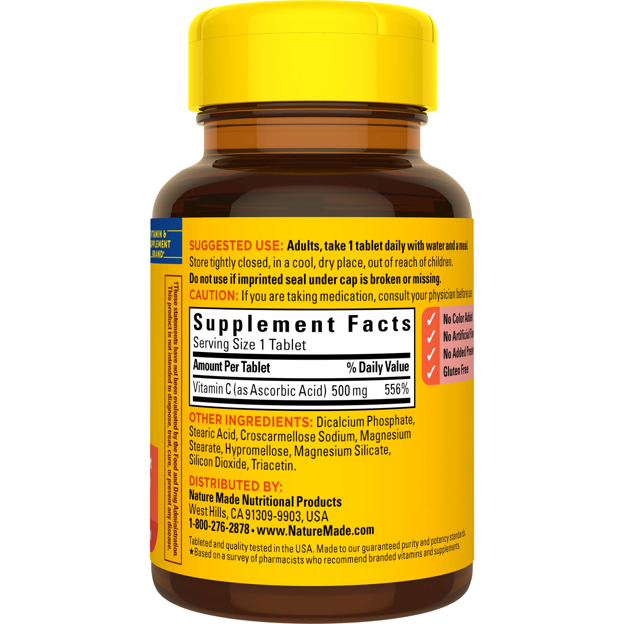 Foto 8 pulgar | Suplemento Vitamina C Nature Made 500 mg 100 Tabletas - Venta Internacional