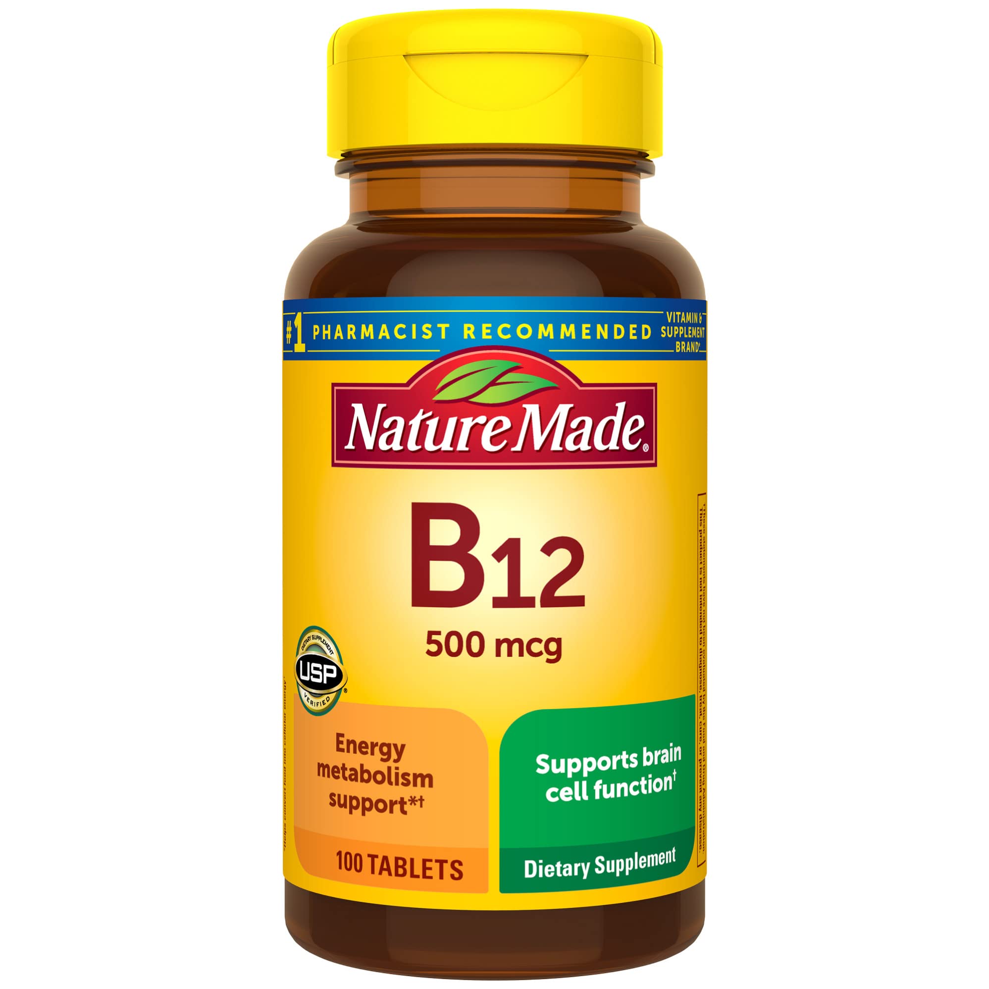 Foto 2 pulgar | Suplemento Nature Made Vitamina B12 500 Mcg 100 Tabletas - Venta Internacional