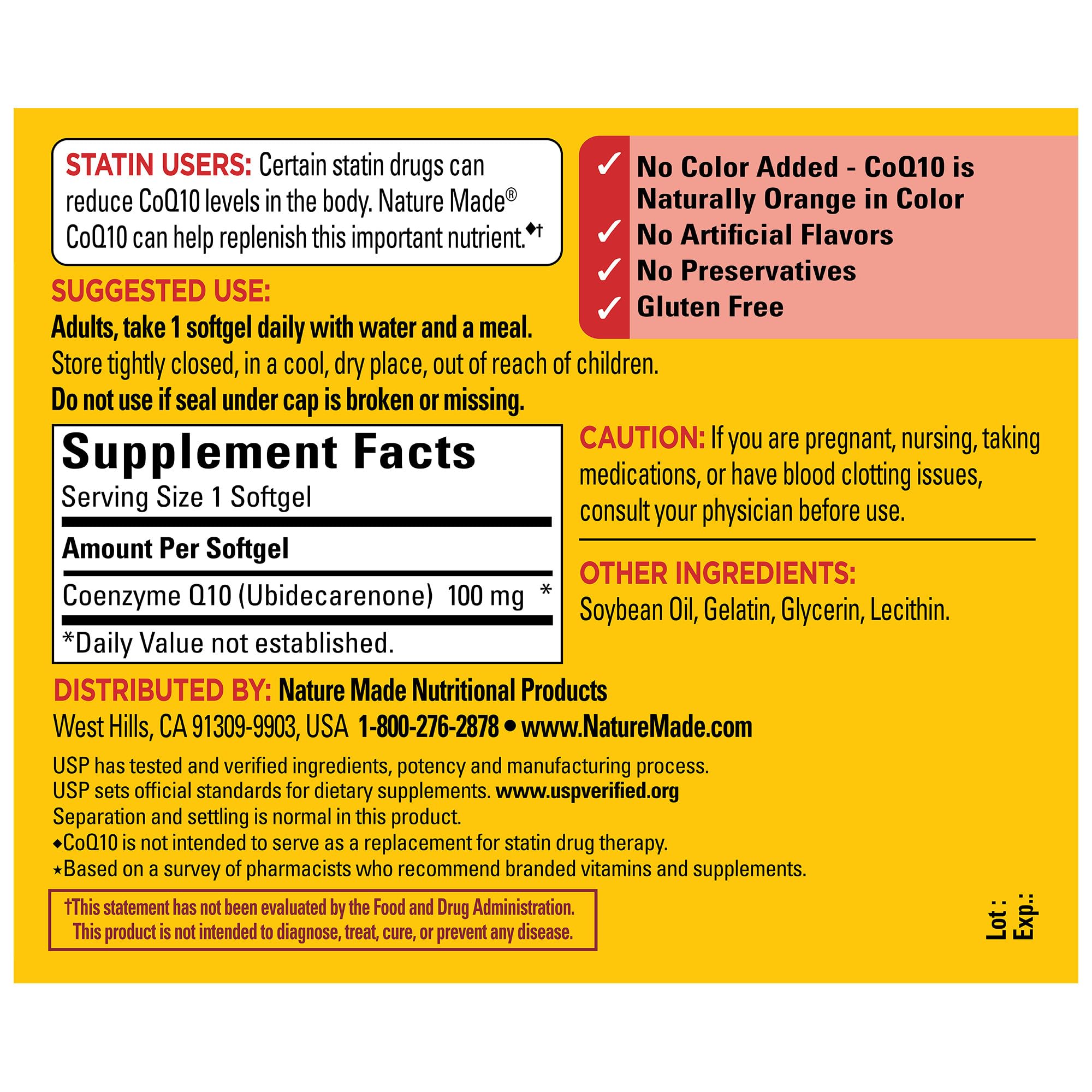 Foto 6 pulgar | Suplemento Dietético Nature Made Coq10 100 Mg 120 Cápsulas Blandas - Venta Internacional