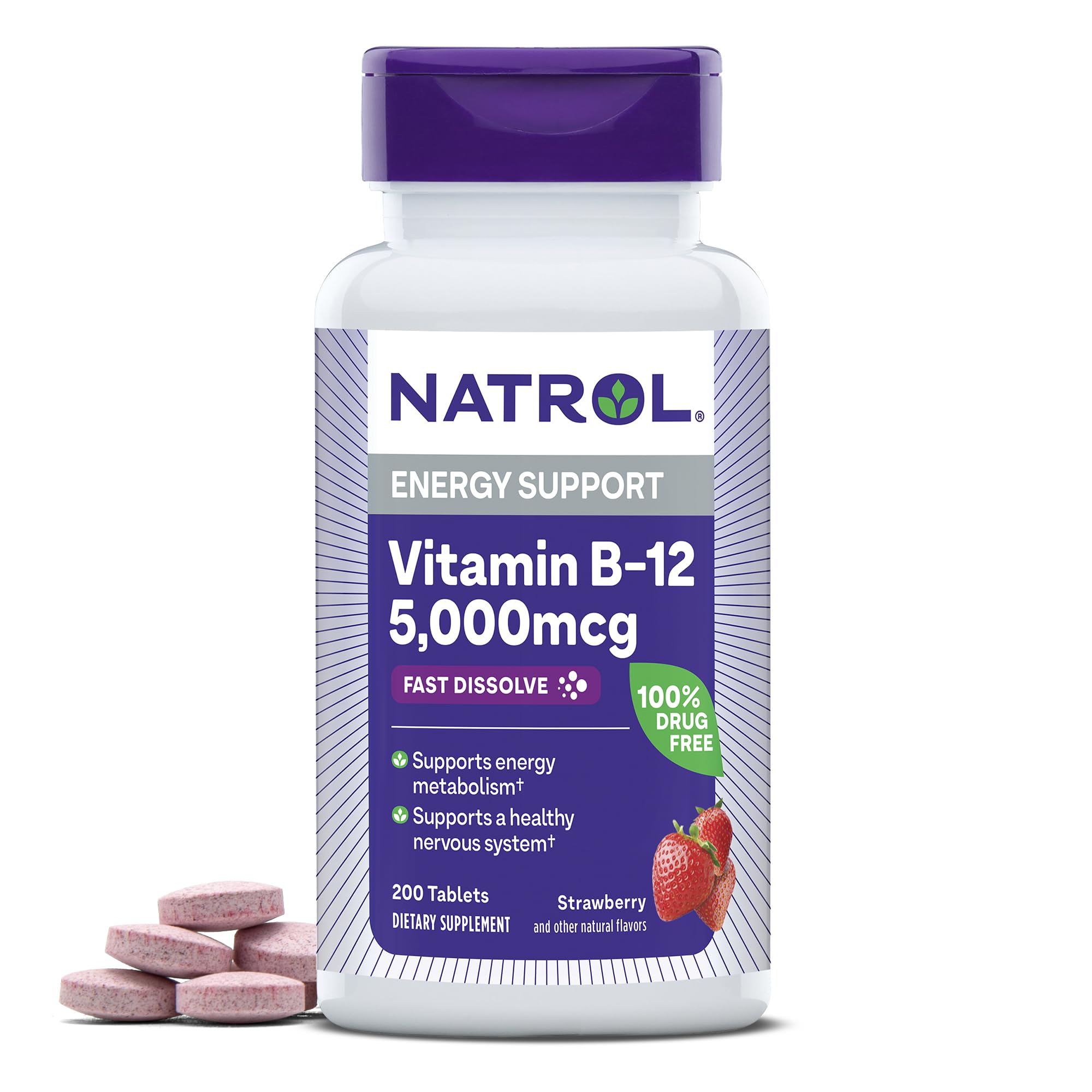 Foto 2 pulgar | Suplemento Natrol de Vitamina B-12 5000 mcg 200 Tabletas - Venta Internacional