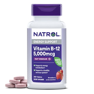 Foto 1 | Suplemento Natrol de Vitamina B-12 5000 mcg 200 Tabletas - Venta Internacional