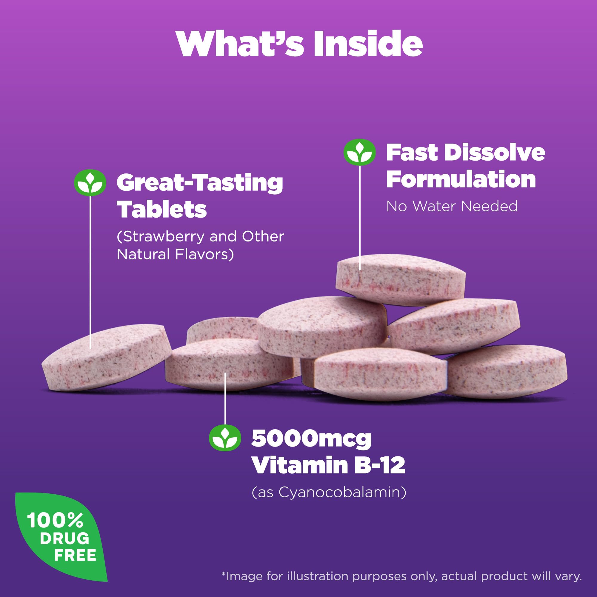Foto 3 | Suplemento Natrol de Vitamina B-12 5000 mcg 200 Tabletas - Venta Internacional