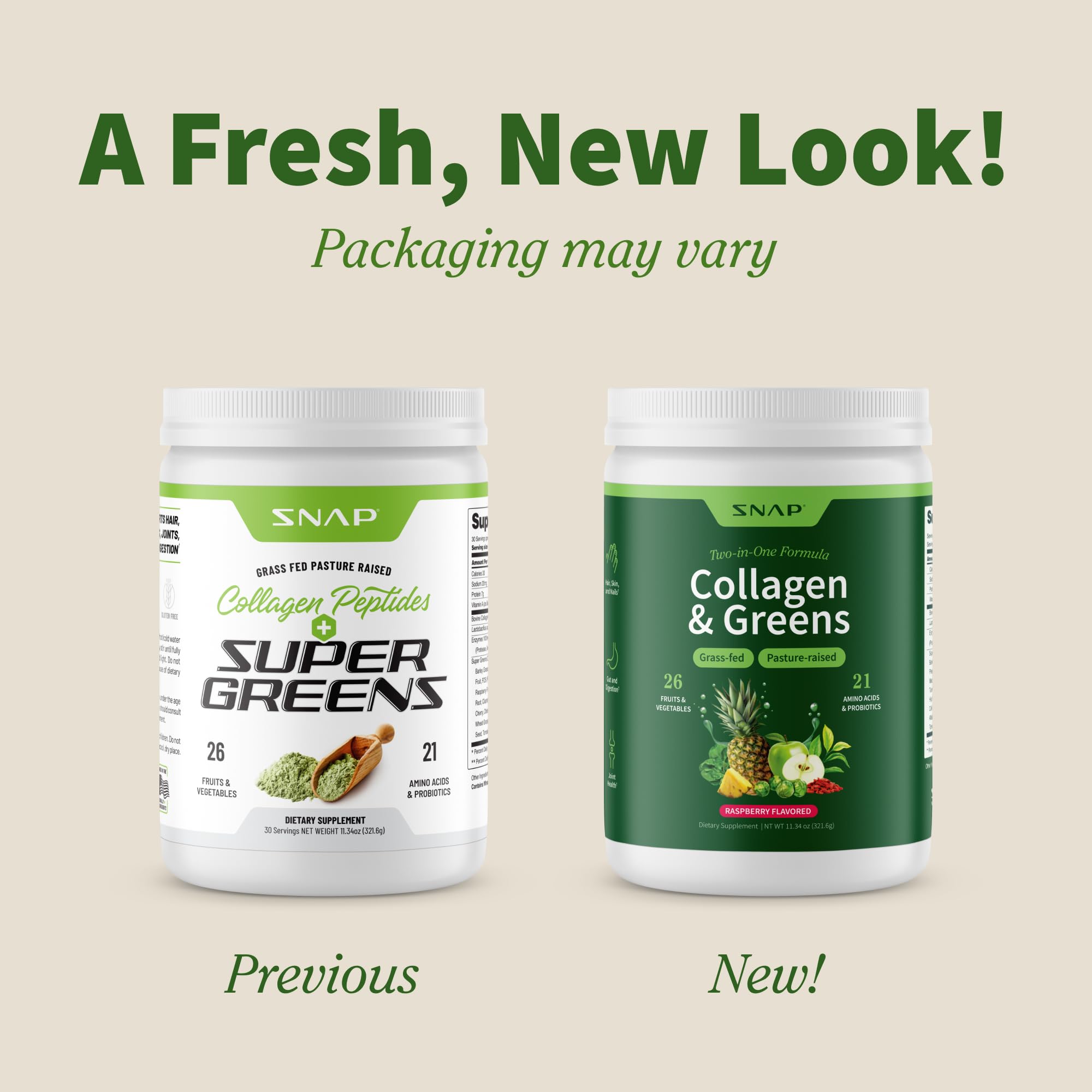 Foto 3 pulgar | Suplementos Snap Supplements Super Greens en Polvo con Colágeno - Venta Internacional