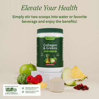 Foto 7 | Suplementos Snap Supplements Super Greens en Polvo con Colágeno - Venta Internacional