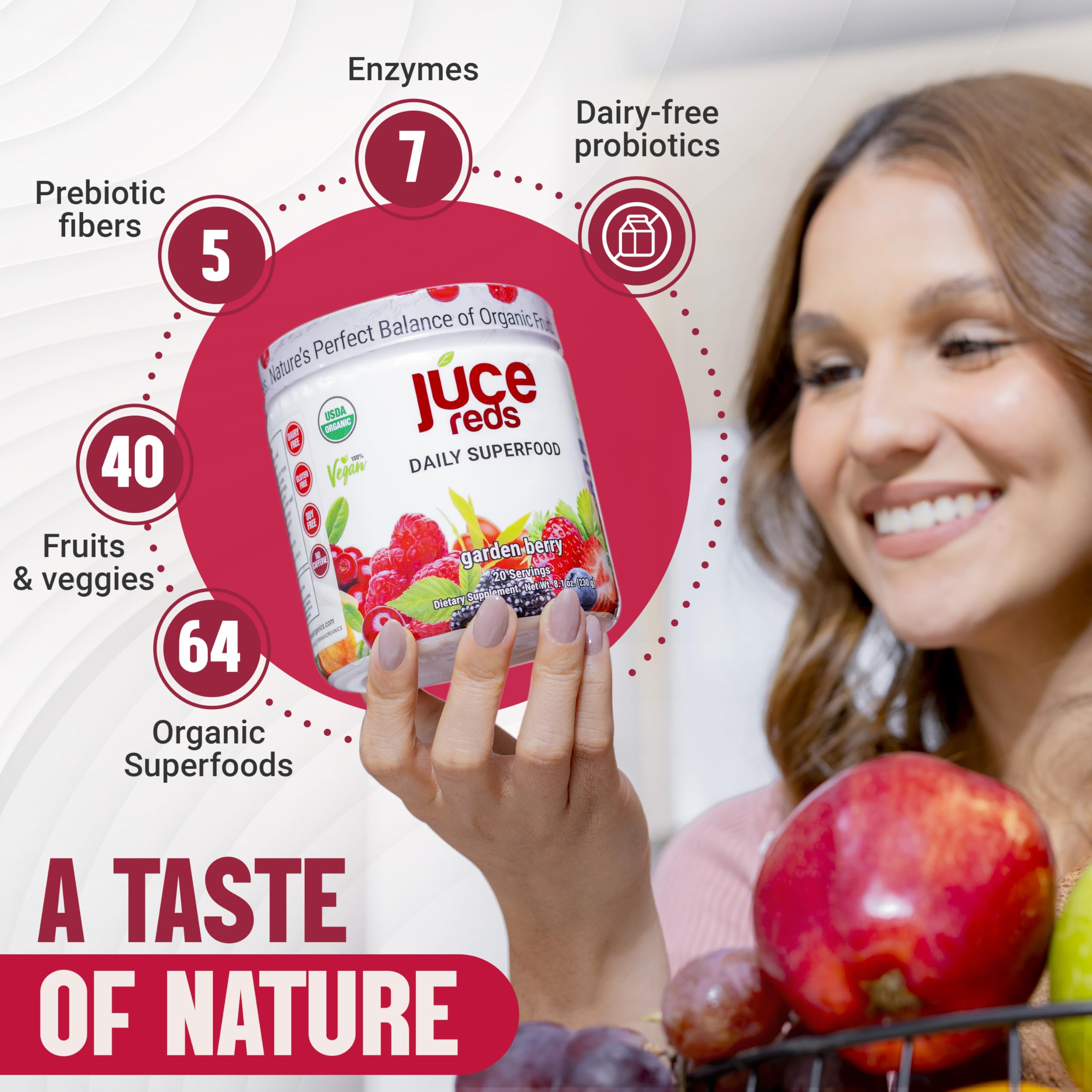 Foto 3 pulgar | Suplemento Terra Kai Organics Juce Reds 230 g-Venta Internacional