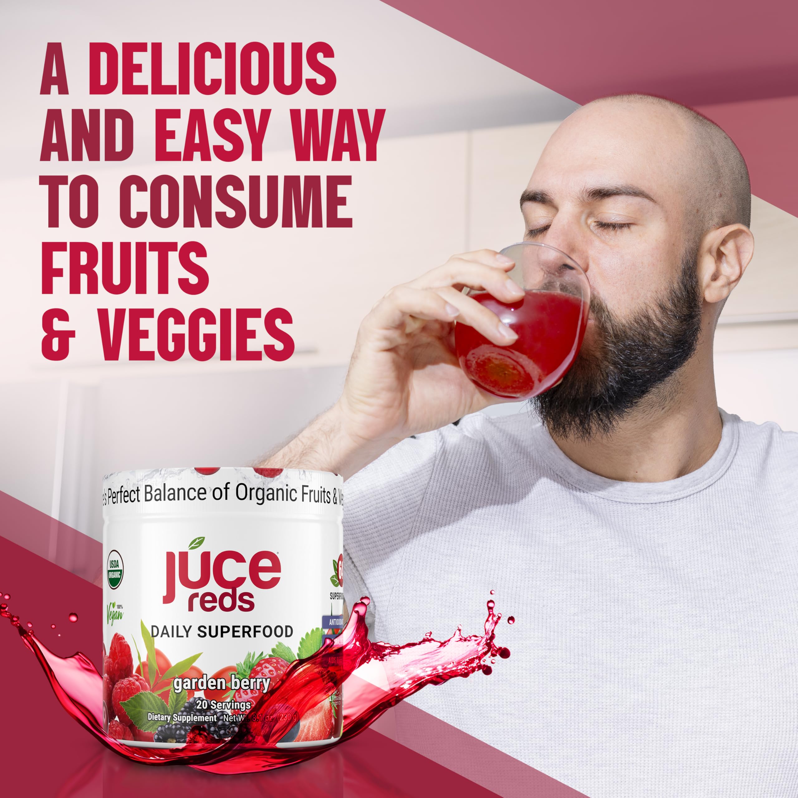 Foto 7 pulgar | Suplemento Terra Kai Organics Juce Reds 230 g-Venta Internacional