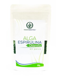 Foto 1 | Alga Espirulina + Chlorella En Polvo Hadosbiotec 100 G Ingredientes Naturales Sin Conservadores Ni Aditivos