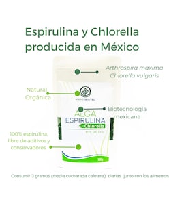 Foto 2 | Alga Espirulina + Chlorella En Polvo Hadosbiotec 100 G Ingredientes Naturales Sin Conservadores Ni Aditivos