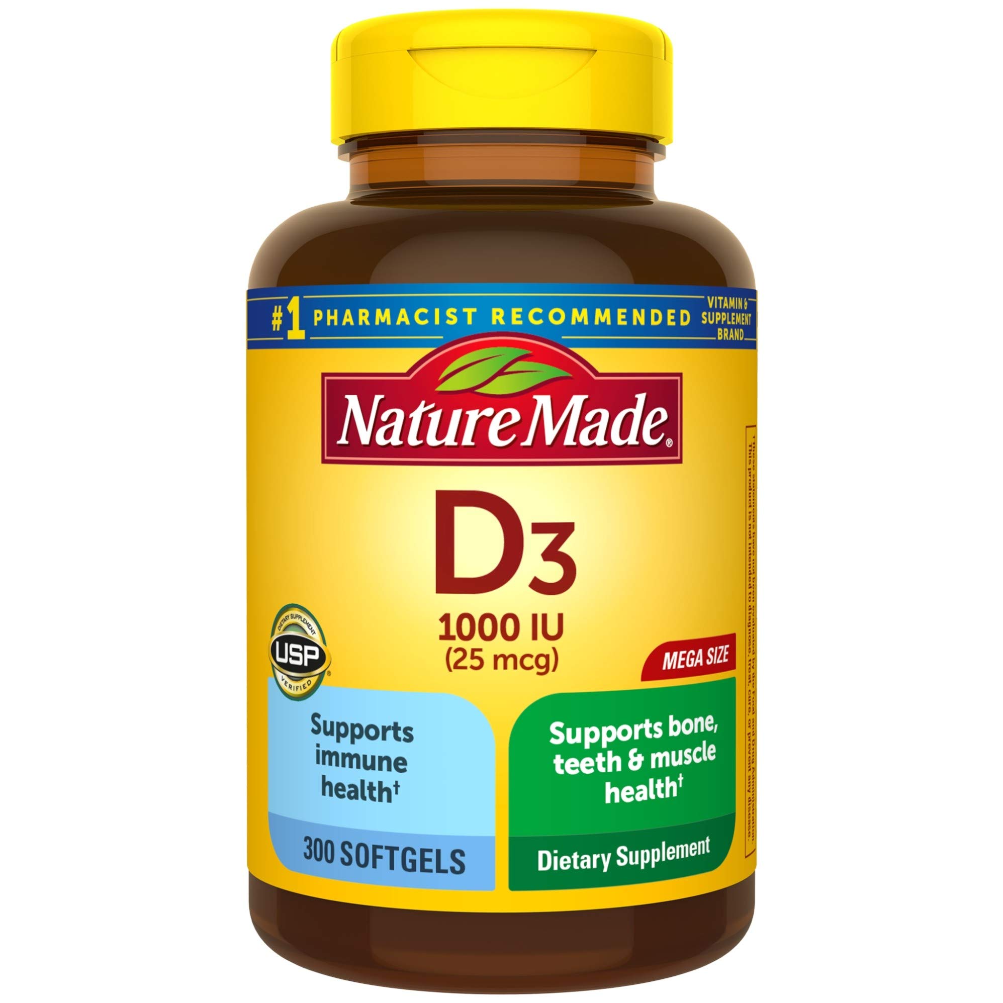 Foto 2 pulgar | Suplemento Nature Made de Vitamina D3 1000 Ui 25 Mcg 300 Cápsulas - Venta Internacional