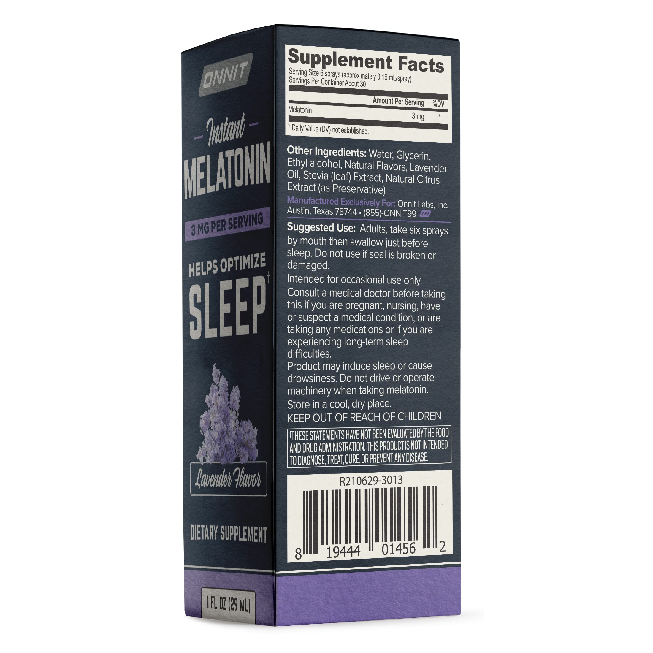 Foto 6 pulgar | Spray para Dormir Onnit Melatonin Instant Mist Lavanda 30 Ml - Venta Internacional