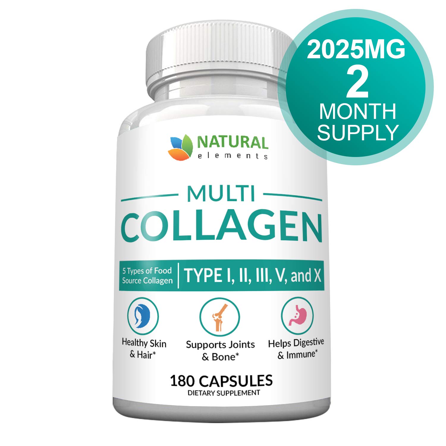 Foto 2 | Suplemento Natural Elements Multi Collagen 180 Cápsulas - Venta Internacional.